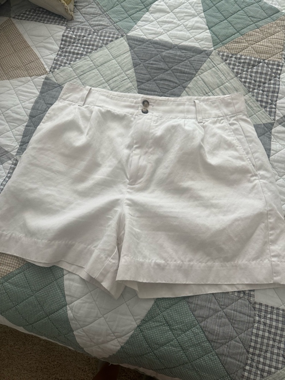 Madewell White High-Rise Casual Shorts
